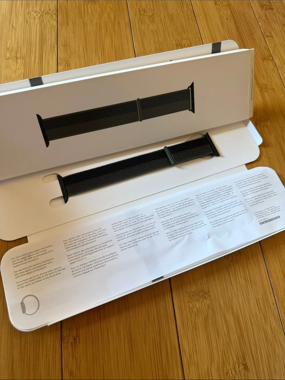 Apple Black Sport Loop Watch Band with Dark Gray Accent
